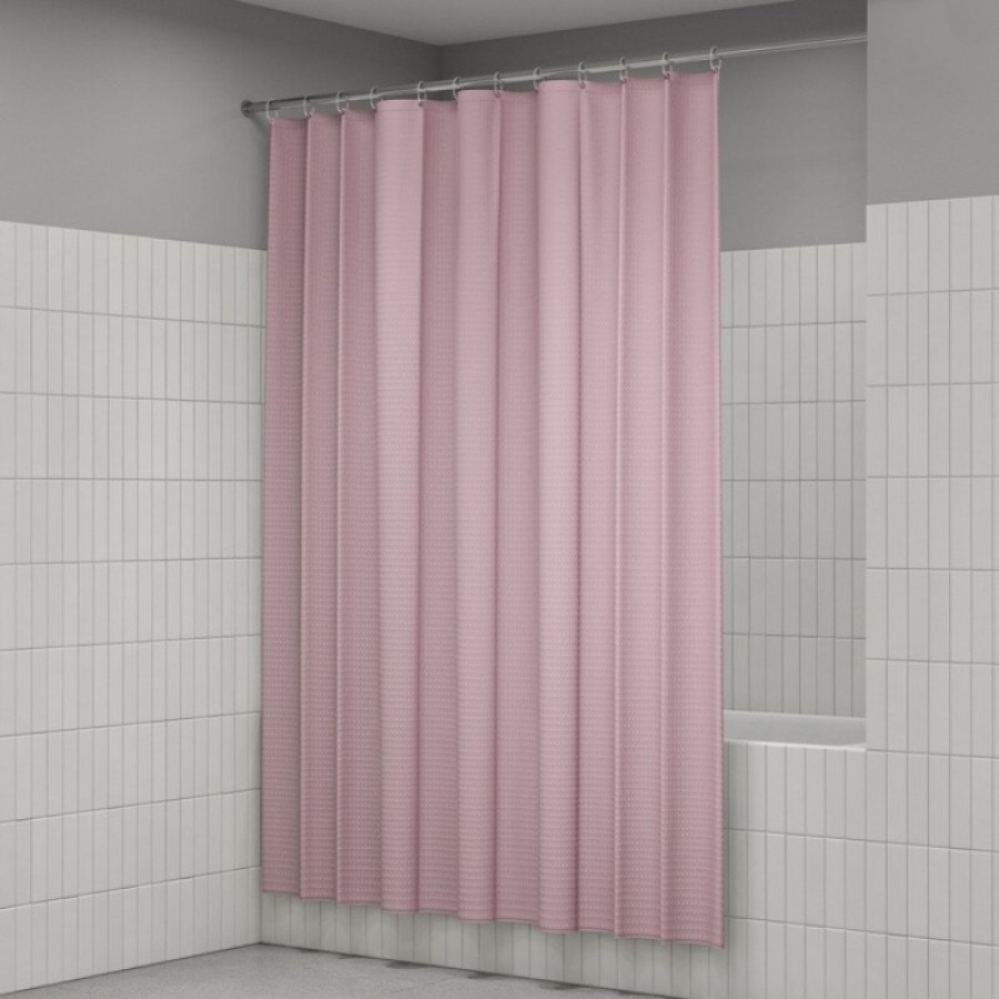 Штора для ванной Iddis Décor DW04P18i11, 180 х 200 см, полиэстер, розовый