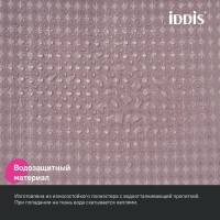 Штора для ванной Iddis Décor DW04P18i11, 180 х 200 см, полиэстер, розовый