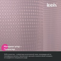 Штора для ванной Iddis Décor DW04P18i11, 180 х 200 см, полиэстер, розовый