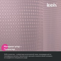 Штора для ванной Iddis Décor DW04P18i11, 180 х 200 см, полиэстер, розовый