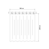 Штора для ванной Iddis Décor DW05P18i11, 180 х 200 см, полиэстер, зеленый