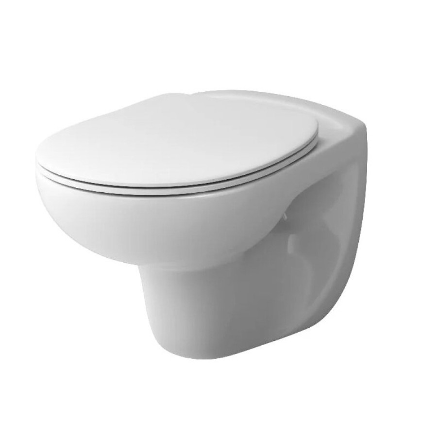 Унитаз подвесной Damixa Willow DX15C1700SC, безободковый с сиденьем микролифт, цвет белый