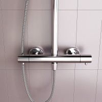 Душевая система Damixa Option DX218091000, термостатическая, хром