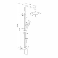 Душевая система Damixa Option DX218092000, термостатическая, хром