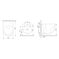 Подвесной унитаз Damixa Apollo, безободковый, крышка-сиденье микролифт, белый, DX22C1700SC
