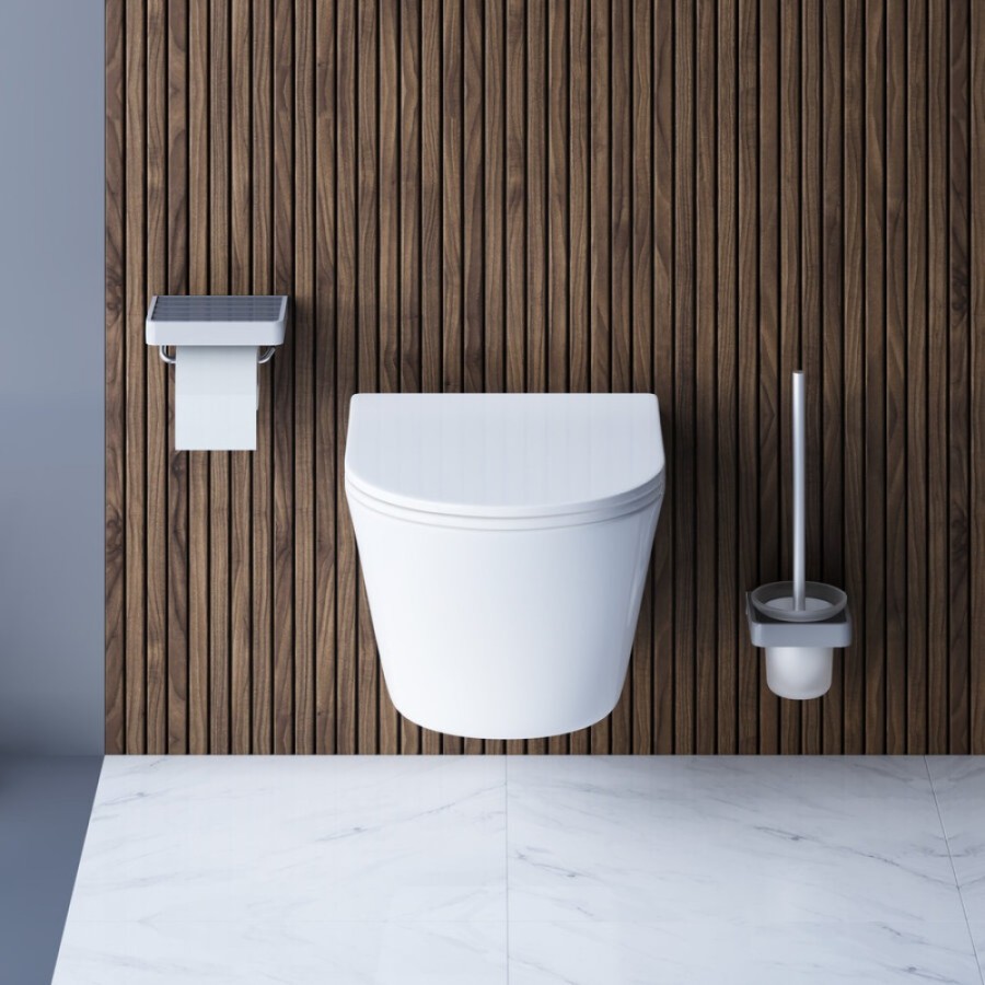 Подвесной безободковый унитаз Damixa Skyline DX35C1700SC, крышка микролифт