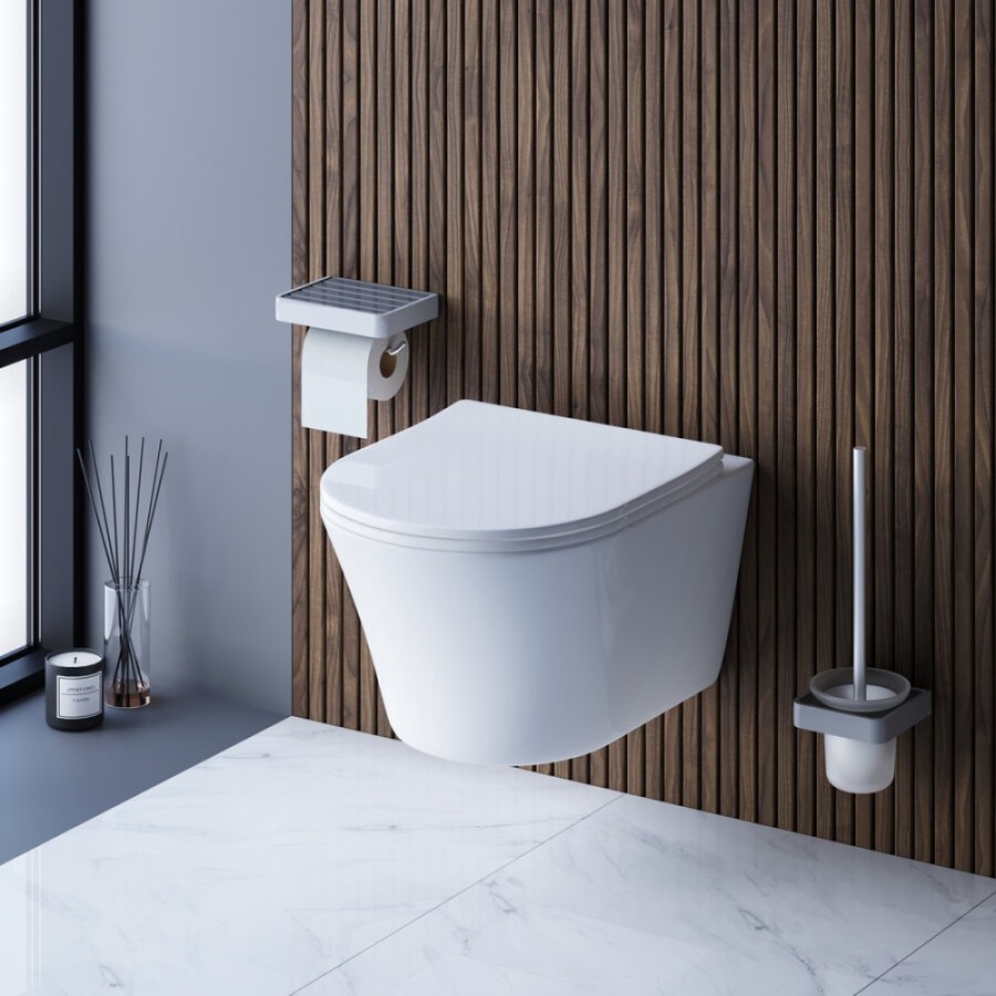 Подвесной безободковый унитаз Damixa Skyline DX35C1700SC, крышка микролифт