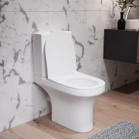 Напольный безободковый унитаз-компакт Damixa Skyline DX35C8600SC, крышка микролифт