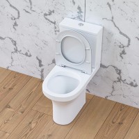 Напольный безободковый унитаз-компакт Damixa Skyline DX35C8600SC, крышка микролифт