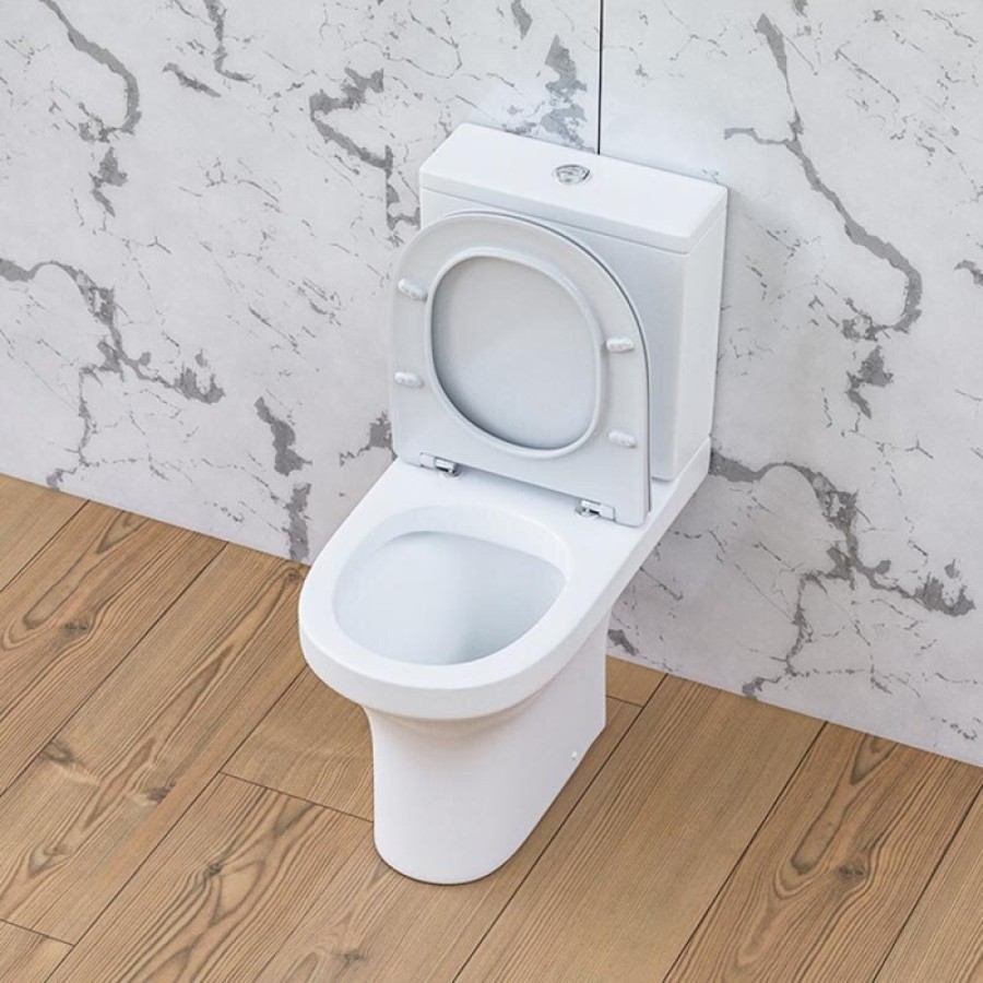 Напольный безободковый унитаз-компакт Damixa Skyline DX35C8600SC, крышка микролифт
