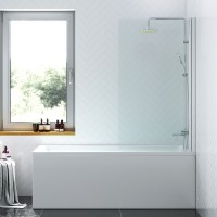 Душевая шторка на ванну Damixa Skyline, 80 х 140 см, поворотная, профиль хром, стекло прозрачное, DX35WBS-D080-140MT