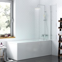 Душевая шторка на ванну Damixa Skyline, 80 х 140 см, поворотная, профиль хром, стекло прозрачное, DX35WBS-D080-140MT