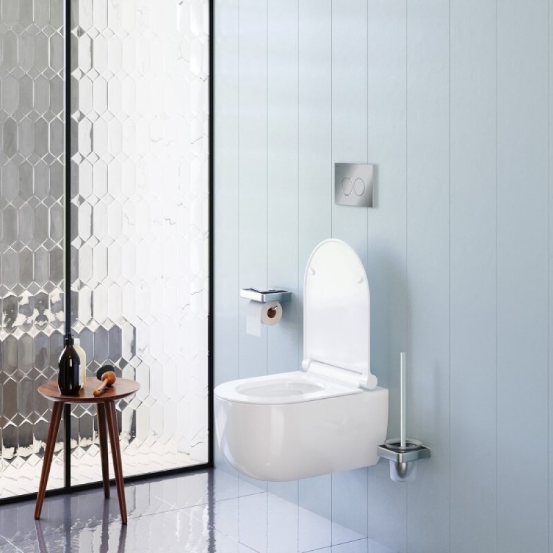 Подвесной унитаз Damixa Scandinavian Pure, безободковый, крышка-сиденье микролифт, белый, DX36C1701SC
