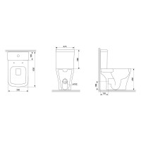Унитаз-компакт Damixa Titan DX78C8600SC, безободковый, с сиденьем микролифт, белый