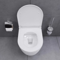 Подвесной унитаз Damixa Sirius DX86C1700SC, безободковый, крышка микролифт, белый