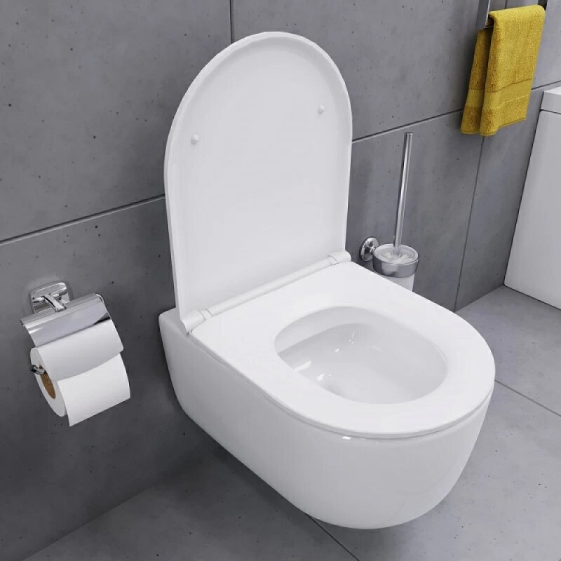 Подвесной унитаз Damixa Sirius DX86C1700SC, безободковый, крышка микролифт, белый