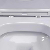 Подвесной унитаз Damixa Sirius DX86C1700SC, безободковый, крышка микролифт, белый