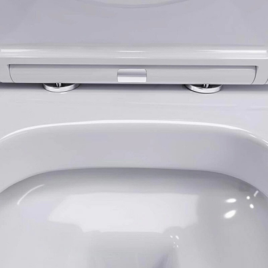 Подвесной унитаз Damixa Sirius DX86C1700SC, безободковый, крышка микролифт, белый