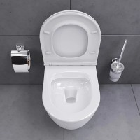 Подвесной унитаз Damixa Sirius DX86C1700SC, безободковый, крышка микролифт, белый