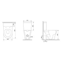 Унитаз-компакт Damixa Sirius DX86C8600SC безободковый, с сиденьем микролифт, белый