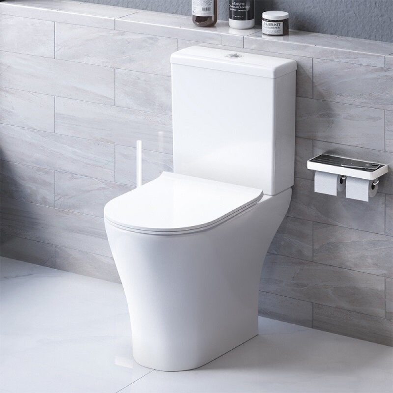 Унитаз-компакт Damixa Sirius DX86C8600SC безободковый, с сиденьем микролифт, белый