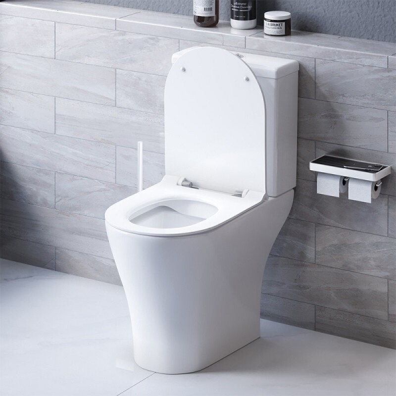 Унитаз-компакт Damixa Sirius DX86C8600SC безободковый, с сиденьем микролифт, белый