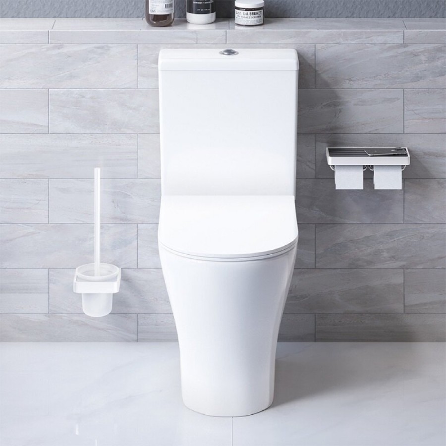 Унитаз-компакт Damixa Sirius DX86C8600SC безободковый, с сиденьем микролифт, белый