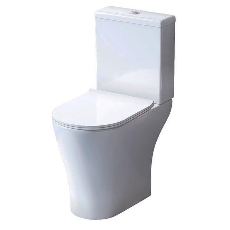 Унитаз-компакт Damixa Sirius DX86C8600SC безободковый, с сиденьем микролифт, белый