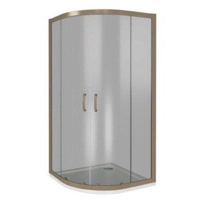 Душевой уголок Good Door Jazz R-90-G-BR, ДЖ00001, 90 х 90 см, стекло матовое, профиль бронза