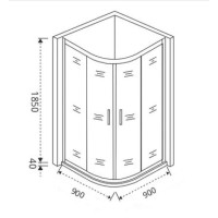 Душевой уголок Good Door Jazz R-90-G-BR, ДЖ00001, 90 х 90 см, стекло матовое, профиль бронза