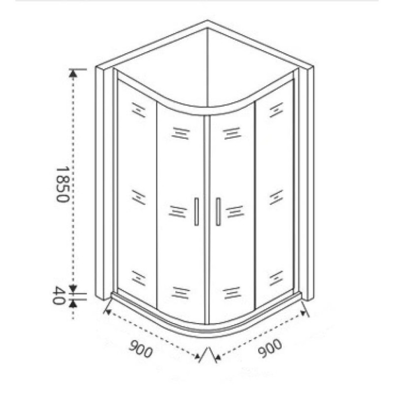 Душевой уголок Good Door Jazz R-90-G-BR, ДЖ00001, 90 х 90 см, стекло матовое, профиль бронза