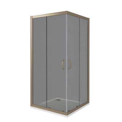 Душевое ограждение Good Door Jazze CR-80-B-BR, 80 х 80 х 185 см, стекло тонированное бронза, бронза, ДЖ00039