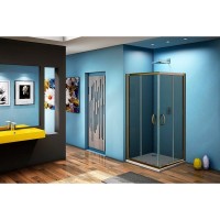 Душевое ограждение Good Door Jazze CR-80-B-BR, 80 х 80 х 185 см, стекло тонированное бронза, бронза, ДЖ00039