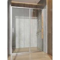 Душевая дверь в нишу Orange E02-140TCR, 140 х 190 см, стекла прозрачные, профиль хром