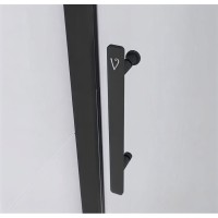 Душевая дверь в нишу Veconi Evo 100 B E1-B-120-12-C9, 120 см, стекло тонированное матовое, профиль черный матовый