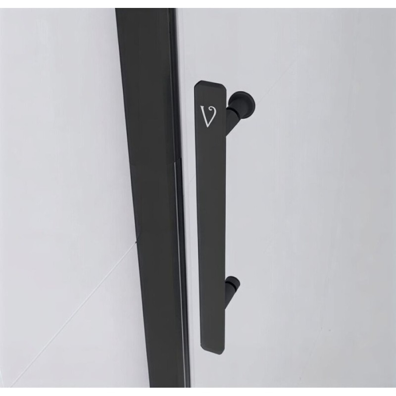Душевая дверь в нишу Veconi Evo 100 B E1-B-120-12-C9, 120 см, стекло тонированное матовое, профиль черный матовый