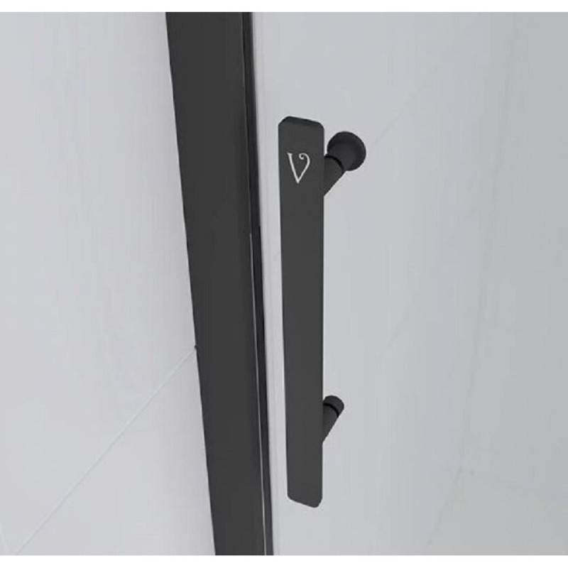 Душевая дверь в нишу Veconi Evo 100 B E1-B-160-12-C9, 160 см, стекло тонированное матовое, профиль черный матовый