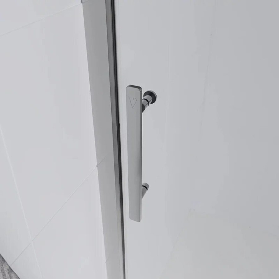 Душевая дверь в нишу Veconi Evo 100 CH E1-CH-160-01-C9, 160 см, стекло прозрачное, профиль хром
