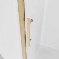 Душевая дверь в нишу Veconi Evo 100 G E1-G-110-01-C9, 110 см, стекло прозрачное, профиль золото брашинг