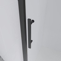 Душевая дверь в нишу Veconi Evo 100 GR E1-GR-110-12-C9, 110 см, стекло тонированное матовое, профиль графит брашинг