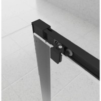 Душевой уголок Veconi Evo 100SP B, E1-SP-B-17070-01-C9, 170 x 70 см, стекло прозрачное, профиль черный матовый