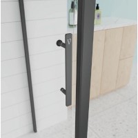 Душевой уголок Veconi Evo 100SP B, E1-SP-B-180100-01-C9, 180 x 100 см, стекло прозрачное, профиль черный матовый