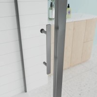 Душевой уголок Veconi Evo 100SP GR, E1-SP-GR-13080-12-C9, 130 x 80 см, стекло тонированное, профиль графит брашинг