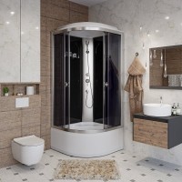 Душевая кабина Niagara Eco E100/40/TN, 100 х 100 см, с крышей, стекло тонированное, профиль хром