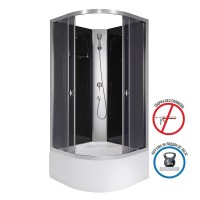 Душевая кабина Niagara Eco E100/40/TN/BK, 100 х 100 см, без крыши, стекло тонированное, профиль хром