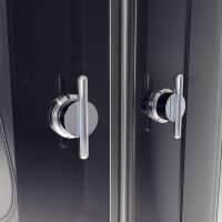 Душевая кабина Niagara Eco E100/40/TN/BK, 100 х 100 см, без крыши, стекло тонированное, профиль хром