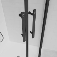 Душевой уголок Veconi Evo 200 B, E2-B-12090-01-C9, 120 x 90 см, стекло прозрачное, профиль черный матовый