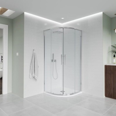 Душевой уголок Veconi Evo 200 CH, E2-CH-100100-01-C9, 100 x 100 см, стекло прозрачное, профиль хром