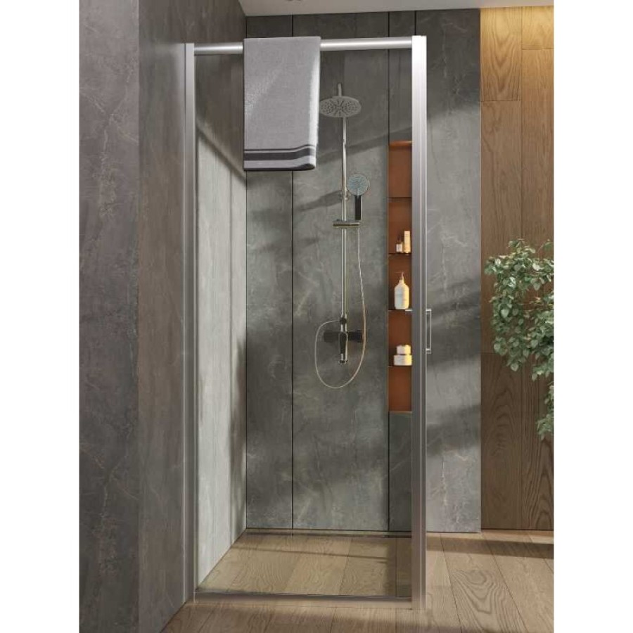 Душевой уголок Orange E23-12080TCR, 120 x 80 см, без поддона, стекло прозрачное, профиль хром