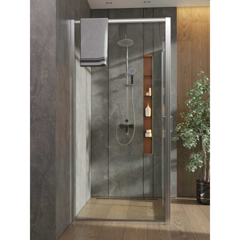 Душевой уголок Orange E23-12090TCR, 120 x 90 см, без поддона, стекло прозрачное, профиль хром